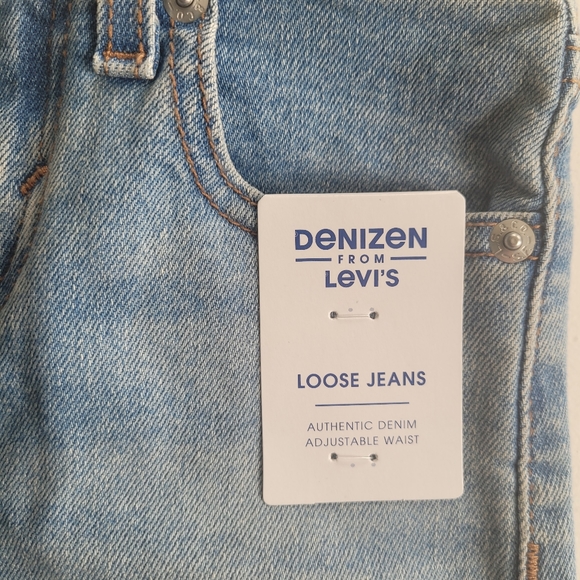 NEW! DENIZEN from Levi's Boys' Loose Fit Adjustable Waist Light Blue Jeans - Picture 3 of 7